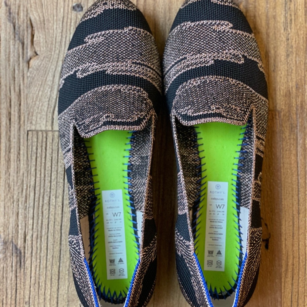 Rothy’s Golden Shimmer Loafers